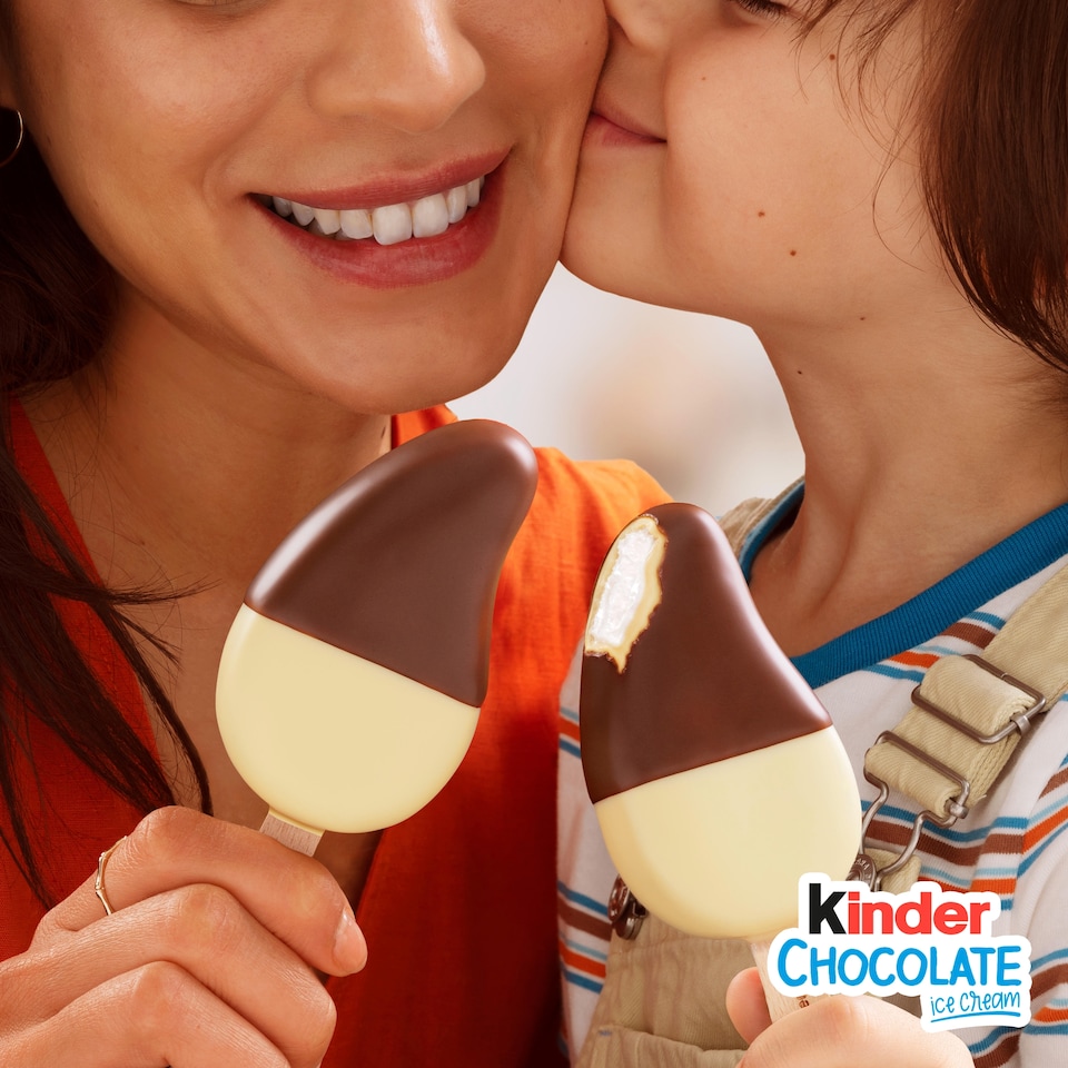 image 1 of Kinder Chocolate Ice Cream Sticks 4 x 55 ml