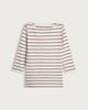 image 5 of F&F Pure Cotton Striped Boat Neck Top in Multi Brown