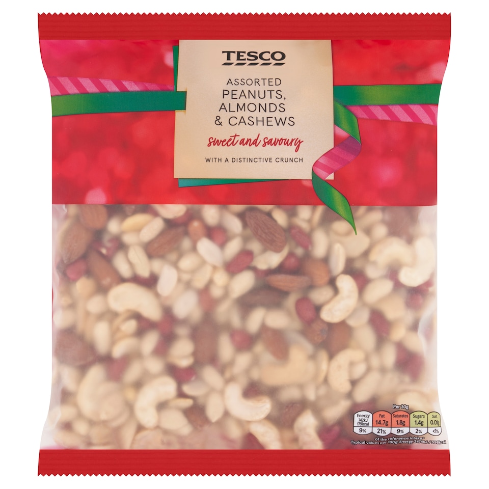 Tesco Peanuts, Almond & Cashews Mix 600G