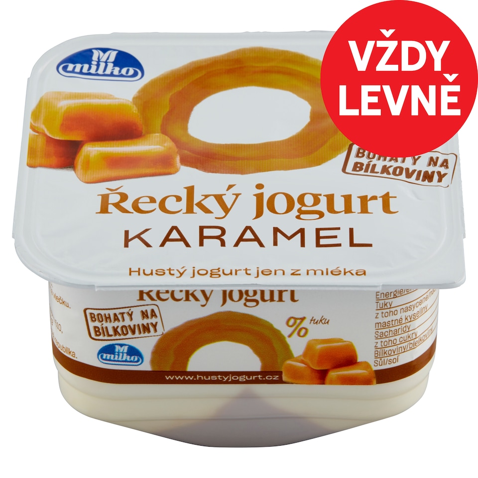 Milko Řecký jogurt 0% karamel 140g