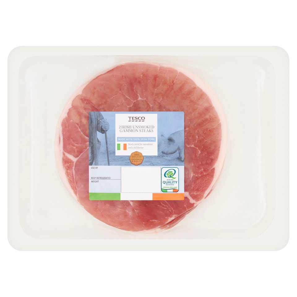 Tesco Irish Gammon Steaks 340G