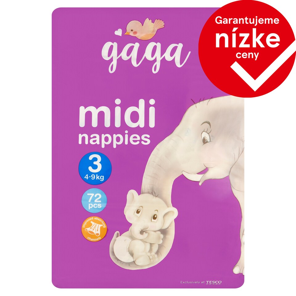 image 1 of Gaga Nappies Midi 3 4-9 kg 72 pcs