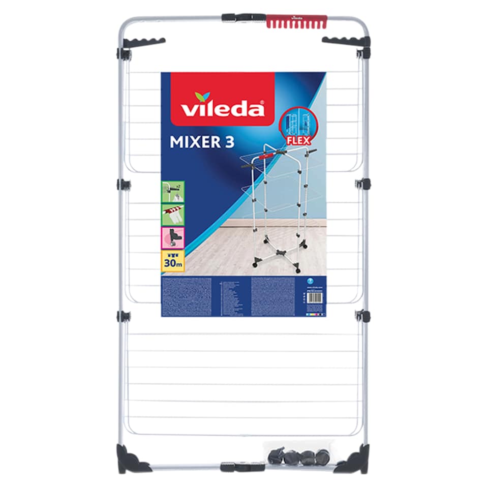 Vileda Mixer 3 Flex acél emeletes ruhaszárító állvány  1. kép