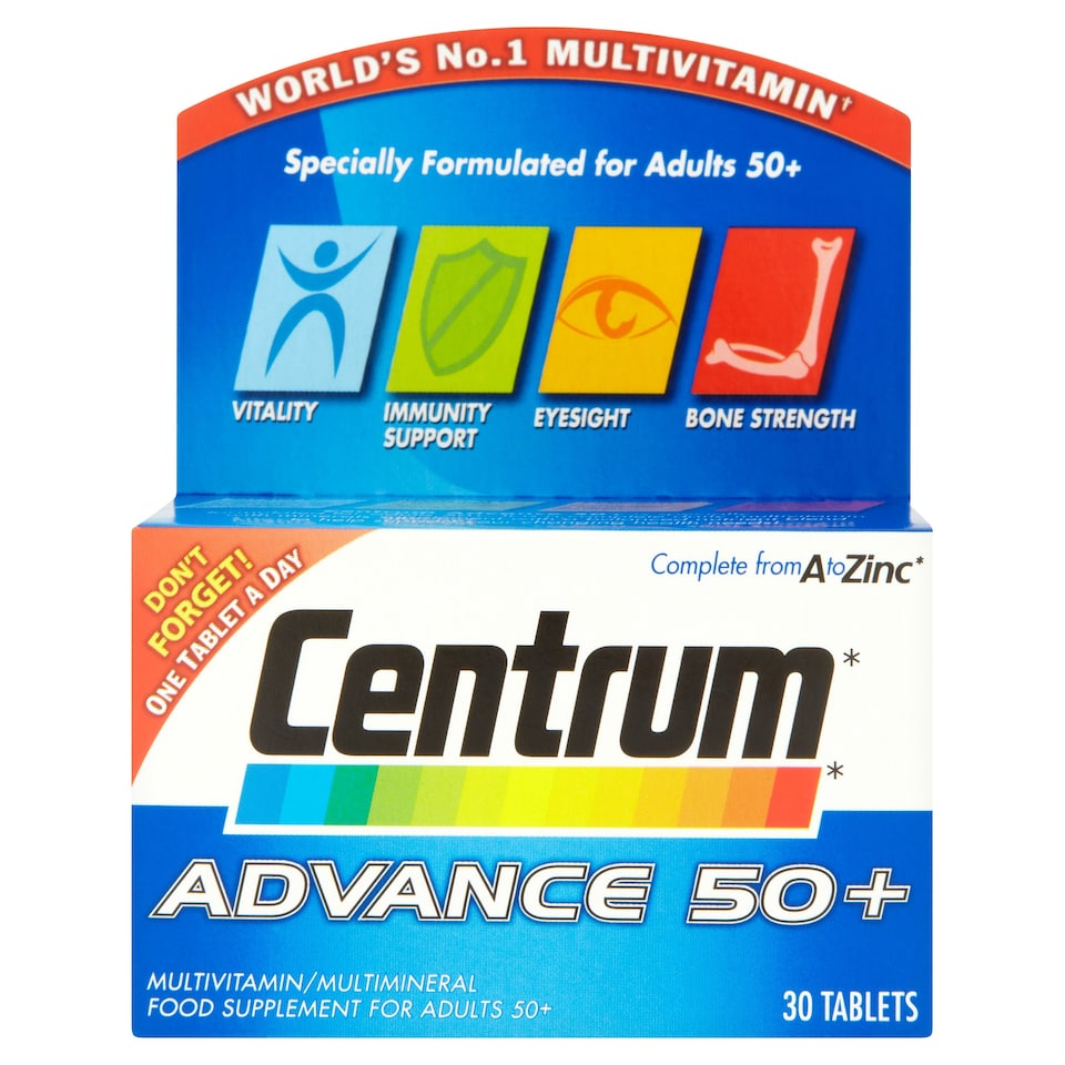 Centrum Advance 50+ Multivitamins & Minerals Tablets 30s