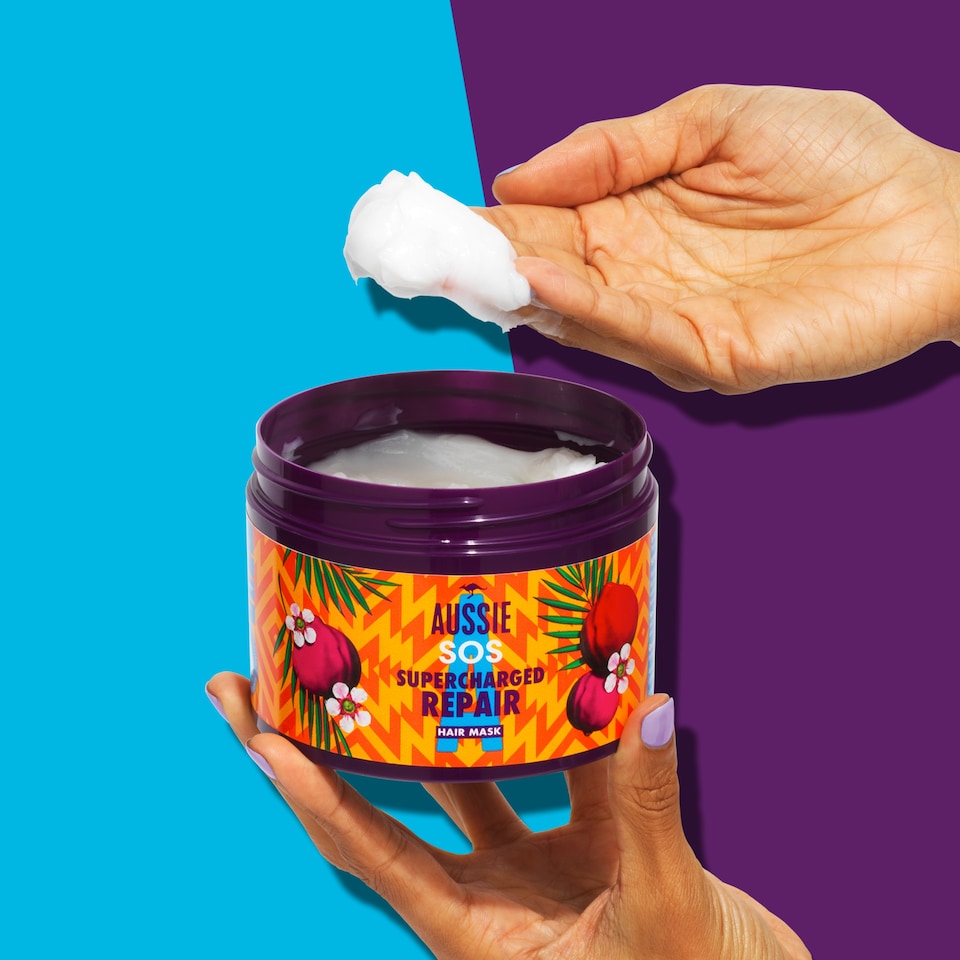 image 1 of Aussie Sos Super Charged Repair Hair Mask 450Ml