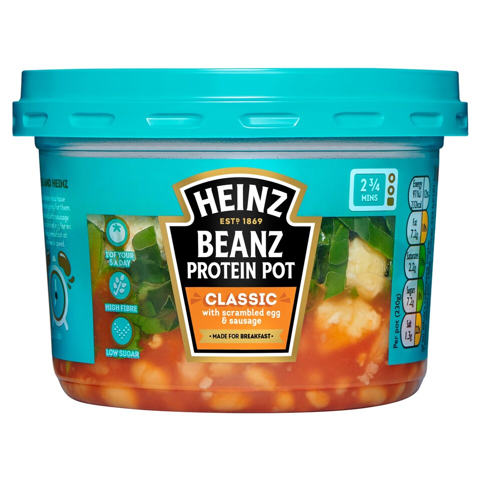 Heinz Beanz Protein Pot Scrambled Egg & Sausage 230G Tesco Groceries
