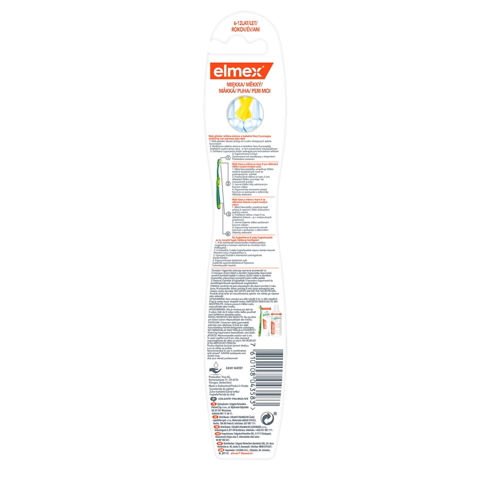 obrázok 1 z elmex®Junior detska zubná kefka mäkká pre deti vo veku 6 – 12 rokov 1 ks