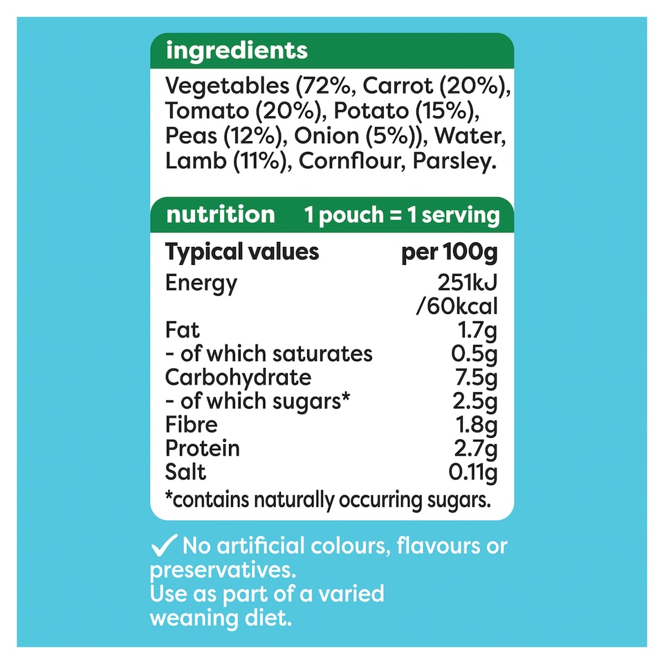image 1 of Heinz Lamb Hot Pot Baby Food Pouch 130g