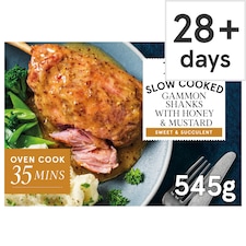 Tesco Slow Cooked Gammon Shanks Honey And Mustard 545G