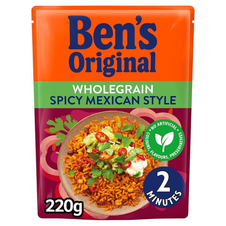 image 1 of Bens Original Wholegrain Spicy Mexican Microwave Rice 220g