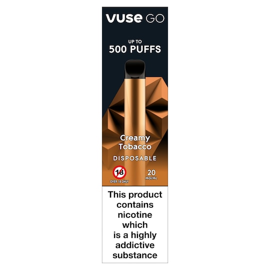 Vuse Go Creamy Tobacco Disposable Vape Pod 20Mg/Ml Tesco Groceries