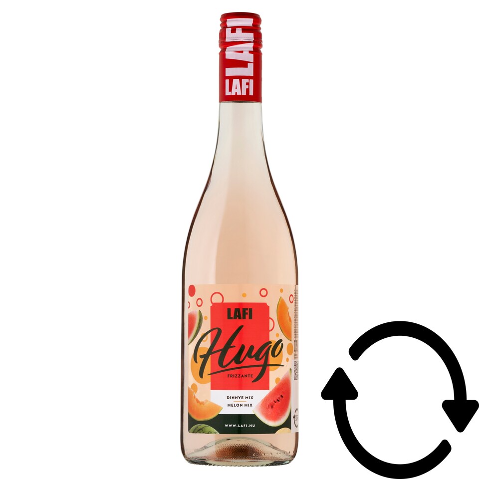 Lafi Hugo görögdinnye-sárgadinnye ízű szénsavas boralapú koktél 7% 0,75 l 1. kép