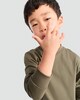 image 1 of F&F Boys Pure Cotton Long Sleeved T-Shirt in Green