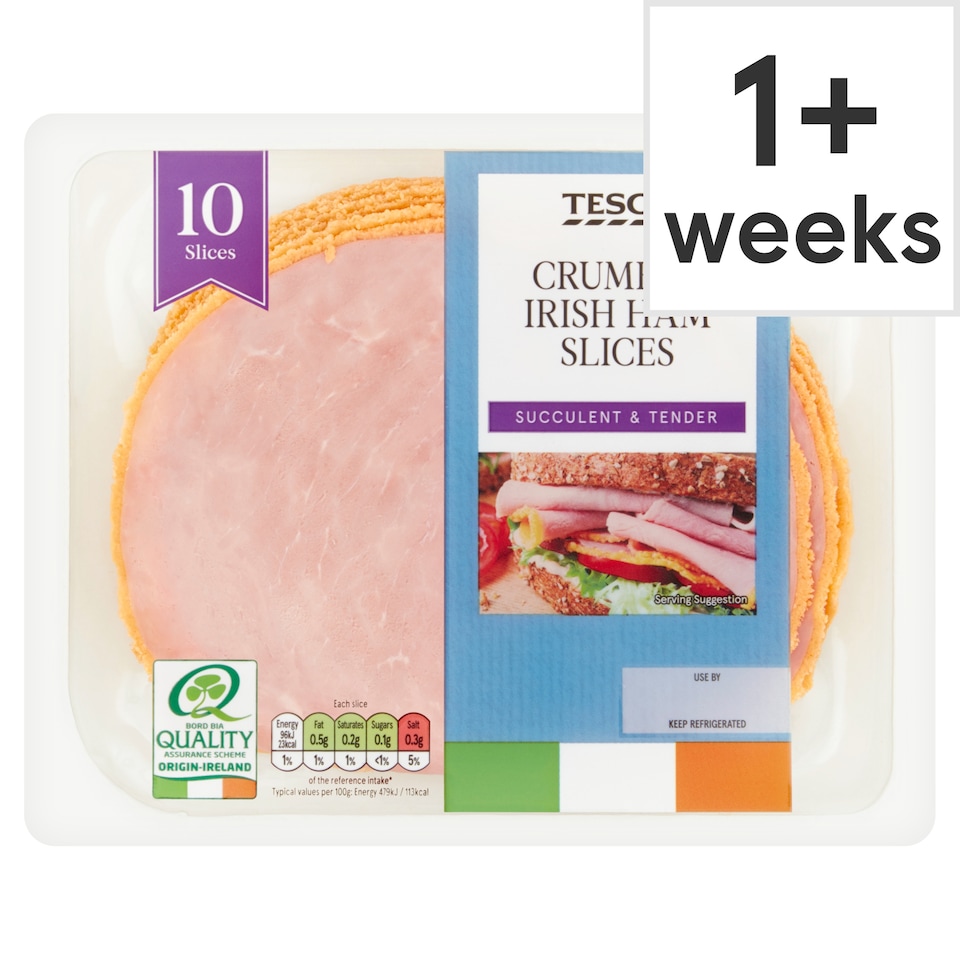 Tesco Deli Style Crumbed Ham 200G