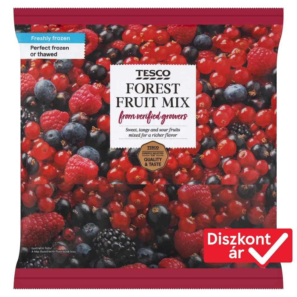 Tesco gyorsfagyasztott erdei gyümölcs keverék 450 g