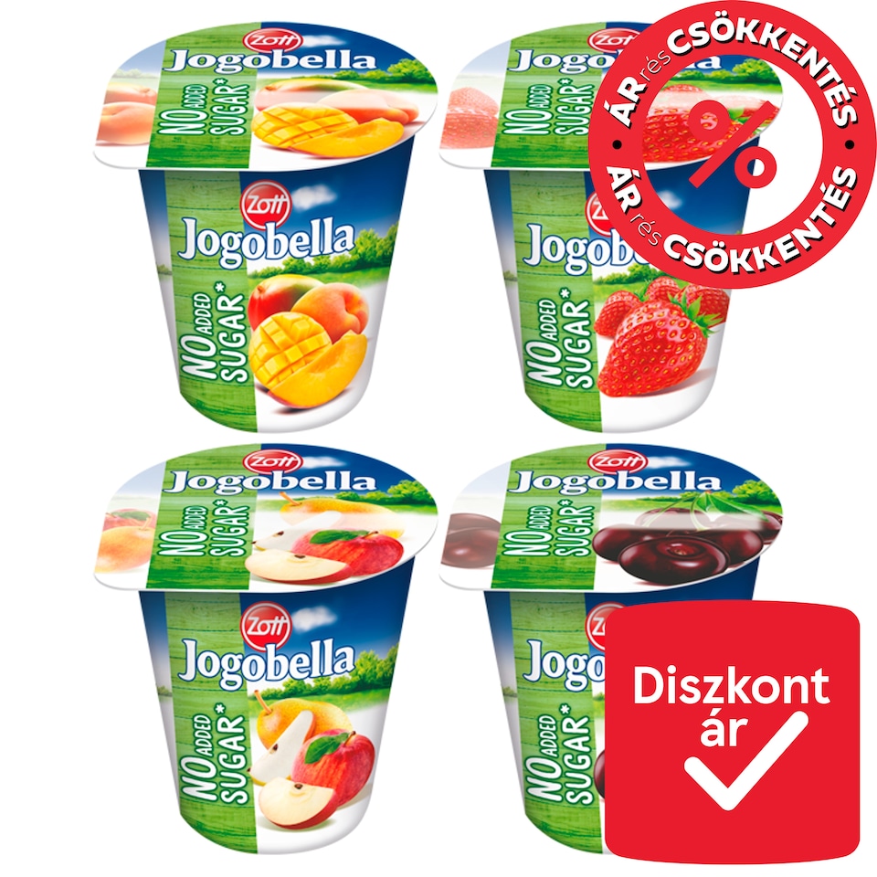Zott Jogobella élőflórás joghurt hozzáadott cukor nélkül 150 g