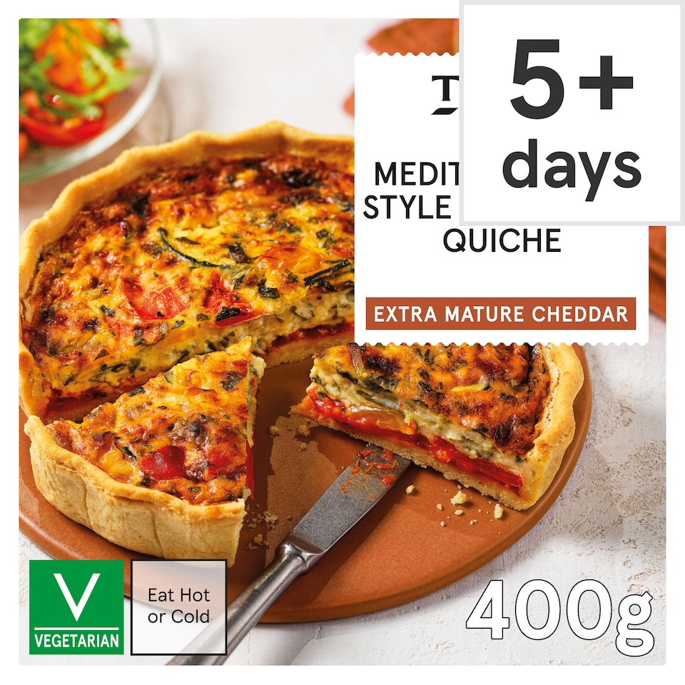 Tesco Mediterranean Style Vegetable Quiche 400g