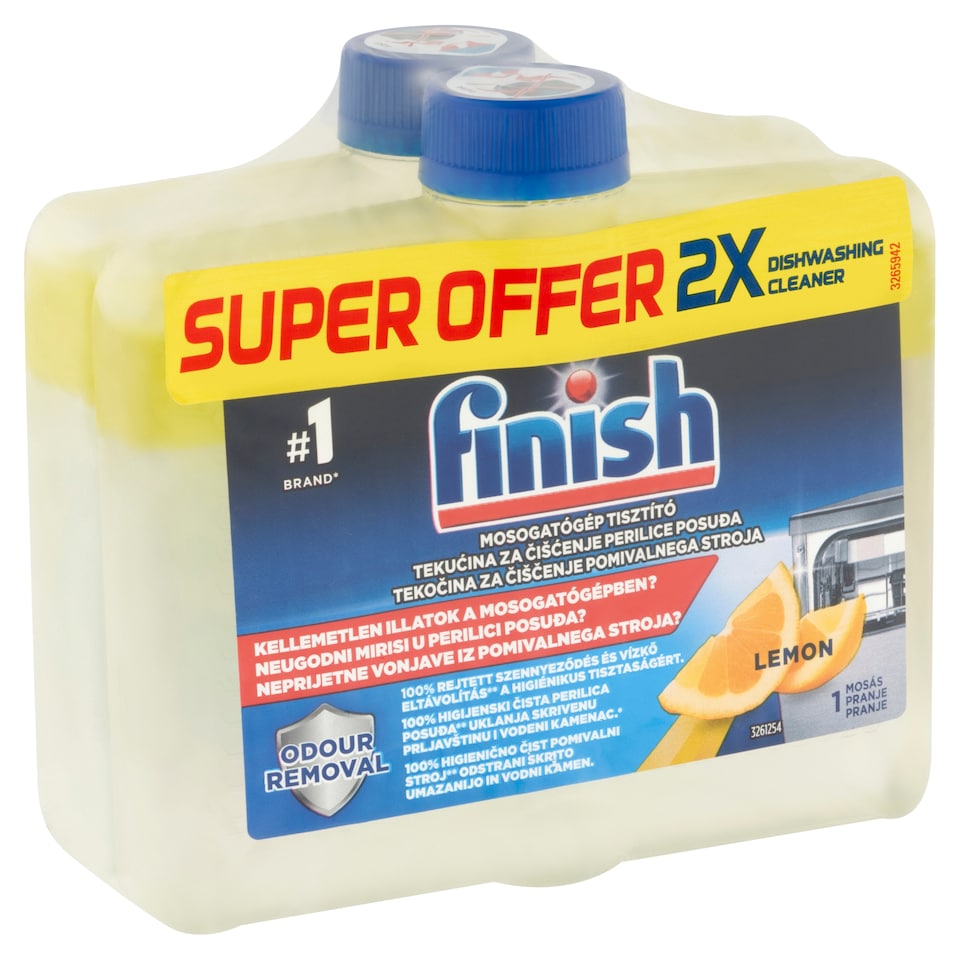 image 1 of Finish Dishwasher Cleaner with Lemon Scent 1 Wash 250 ml