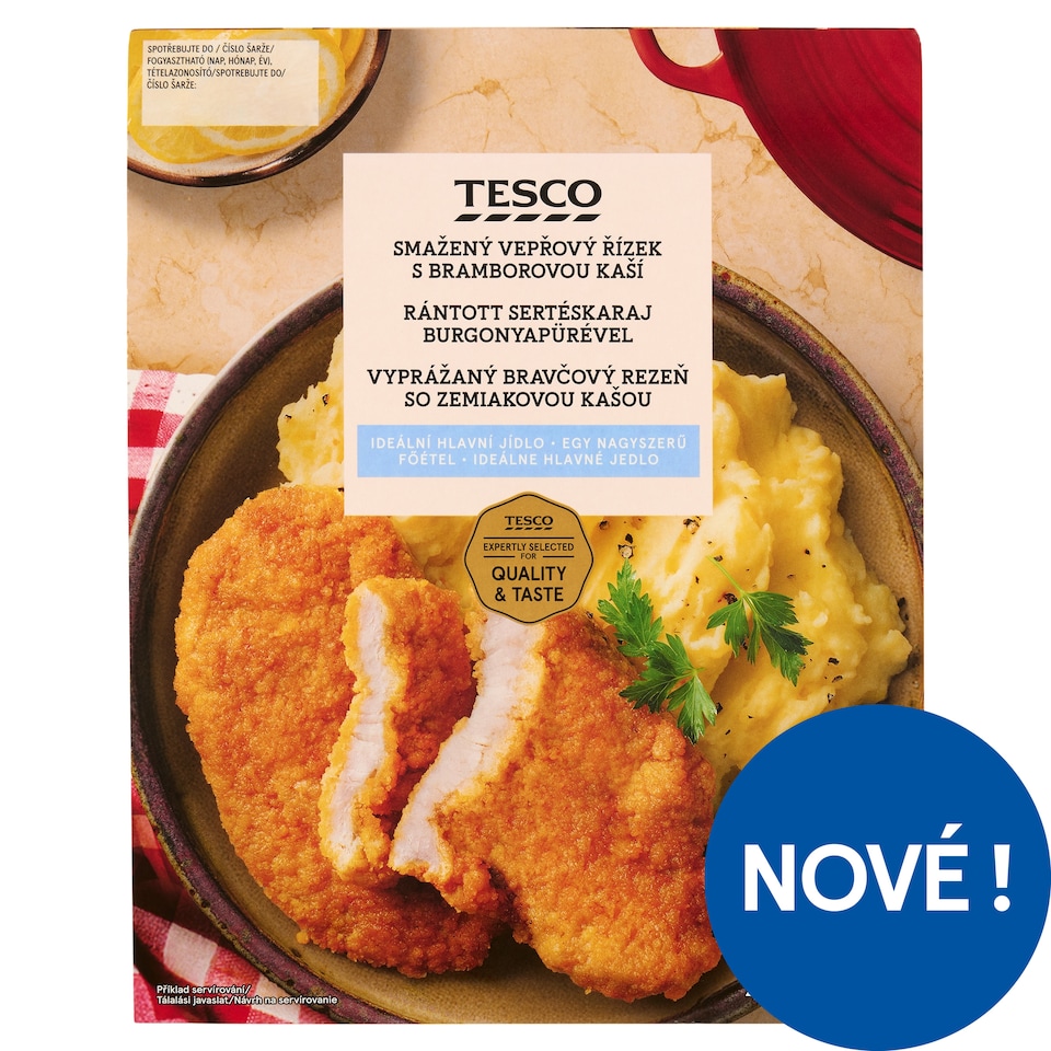 Tesco Fried Pork Schnitzel with Mashed Potatoes 400g