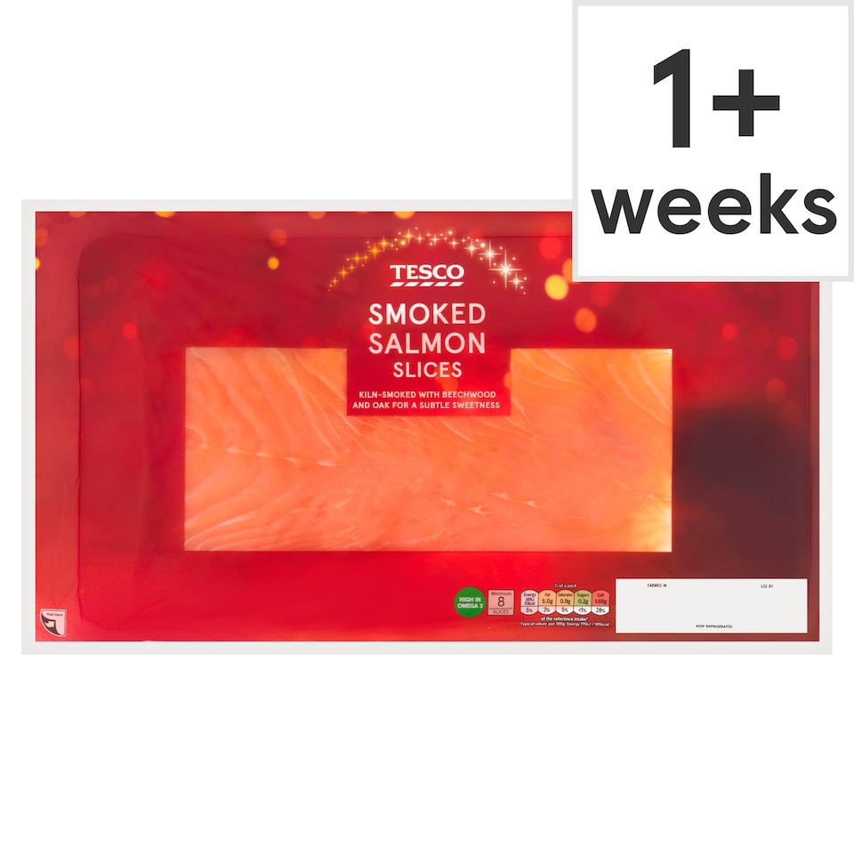 Tesco Smoked Salmon Slices 250G