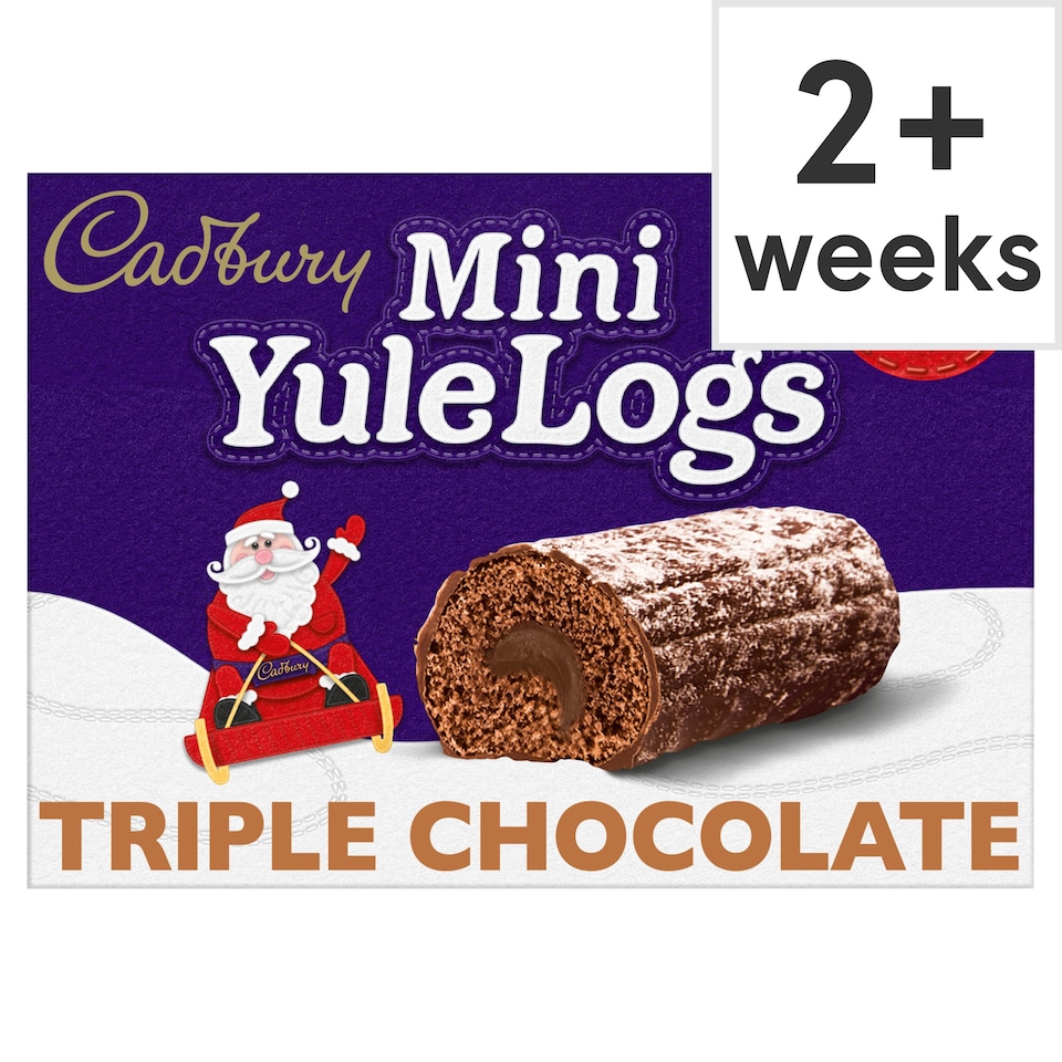 Cadbury Mini Yule Logs Milk Chocolate Cakes 5 Pack