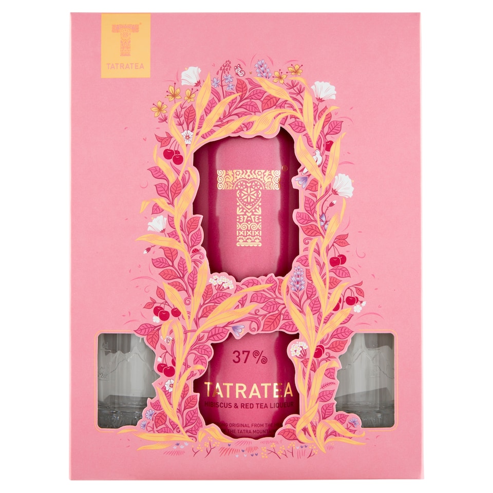 Karloff Tatratea 37% Hibiscus & Red Tea Gift Set 700 ml + 2 x Shot Glass