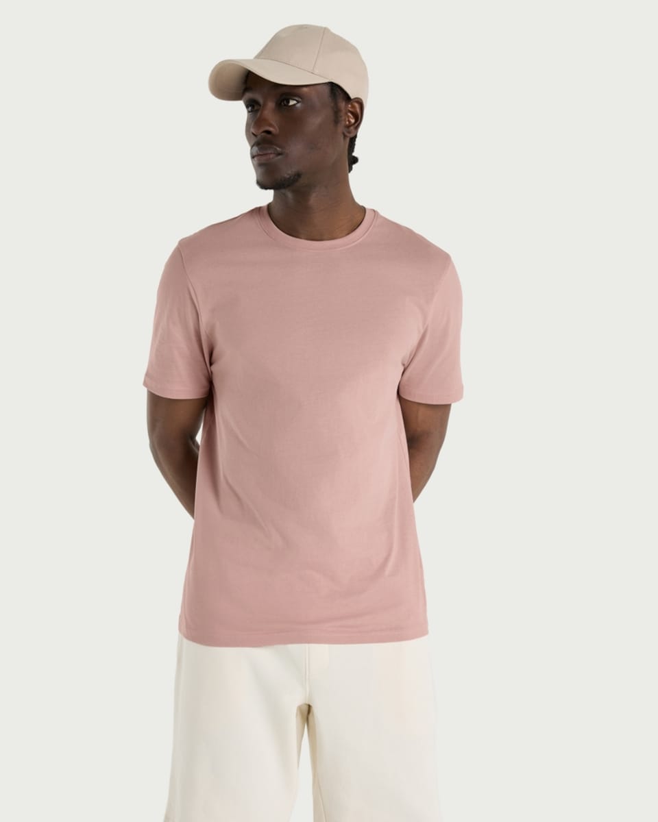image 1 of F&F Cotton Rich Short Sleeved T-Shirt in Pink