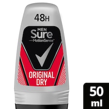 Sure Men Original Dry Roll-On Antiperspirant Deodorant 50ml