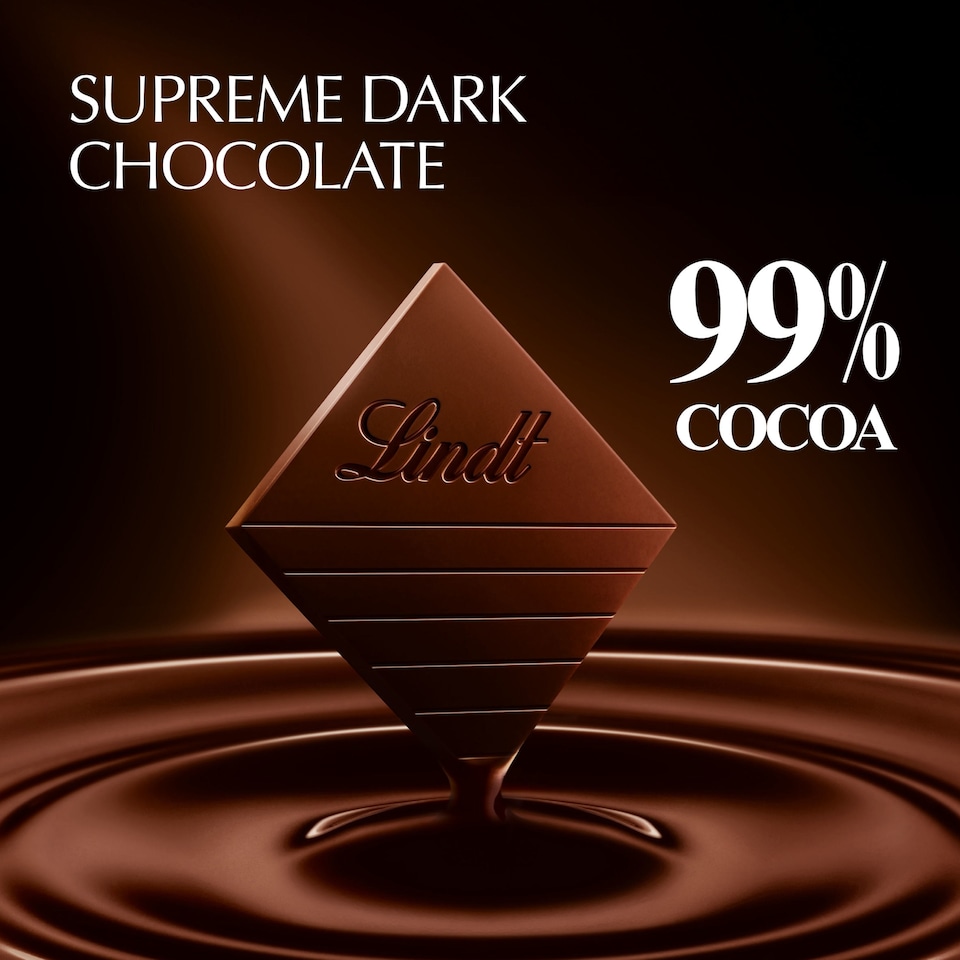 image 1 of Lindt Excellence 99% Extra Dark Chocolate 50 g