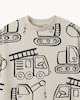 image 5 of F&F Boys Pure Cotton Vehicle T-Shirt in Stone