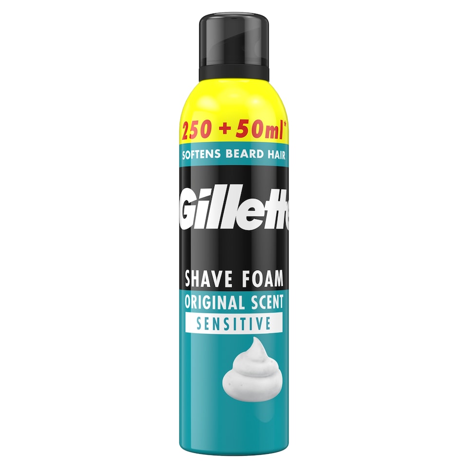 image 1 of Gillette Classic Sensitive Shave Foam, 300ml