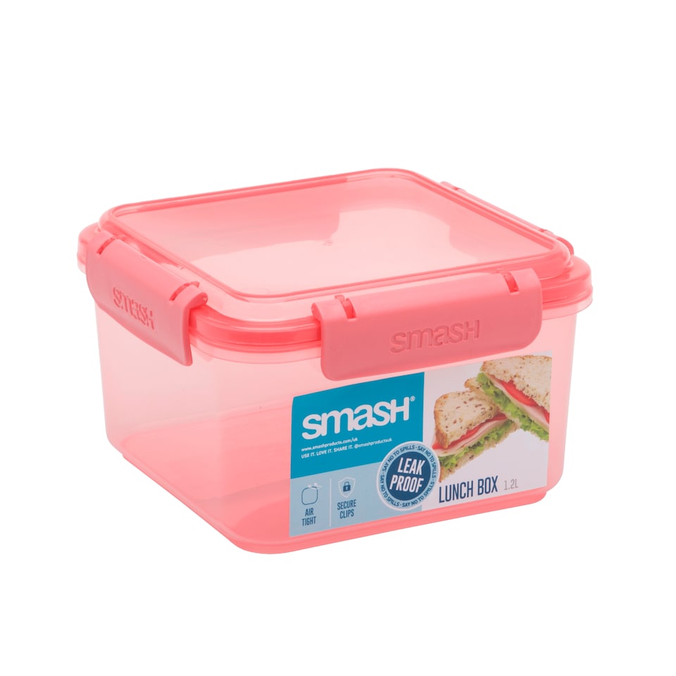 image 1 of Smash Pink Lunch Box 1.2L