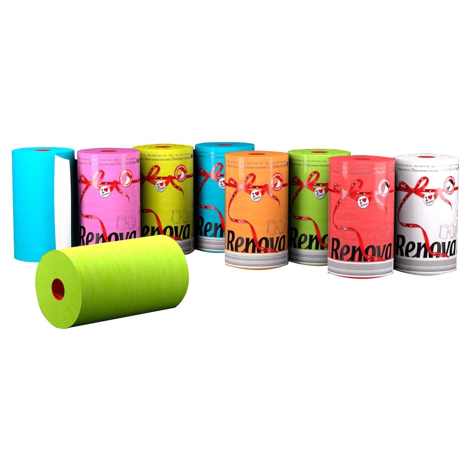 image 1 of Renova Kitchen Towel Single Roll Various Colours