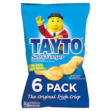 Tayto Crisps Salt And Vinegar 6 X 25G