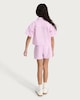 image 3 of F&F Girls 2-Piece Cotton Rich Striped Shirt and Shorts Set in Pink