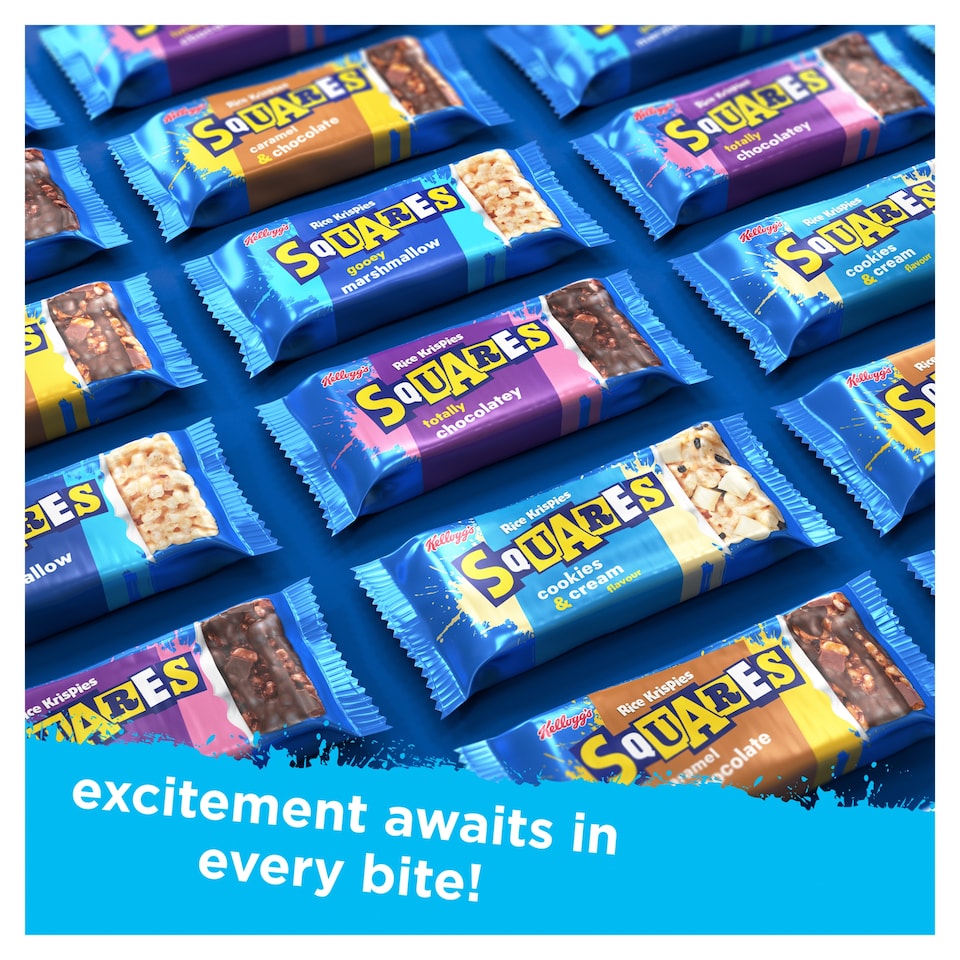 image 1 of Kellogg's Rice Krispies Squares Chocolatey Orange Cereal Bars Multipack, 4x36g