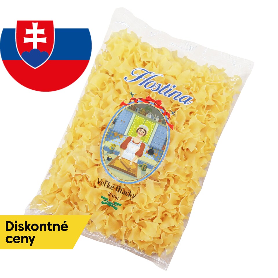 Hostina Veľké fliačky dvojvaječné pšeničné cestoviny sušené 250 g