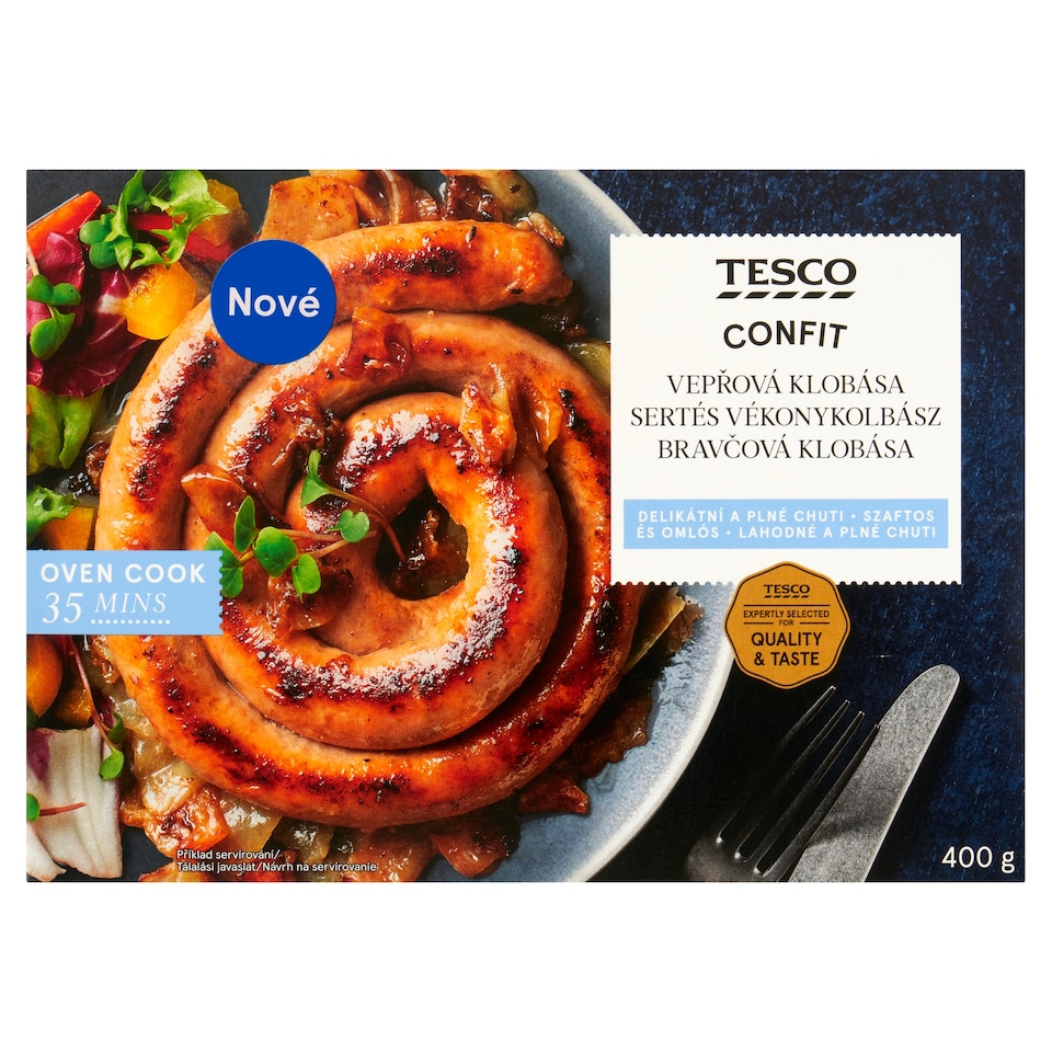 Tesco Confit bravčová klobása 400 g