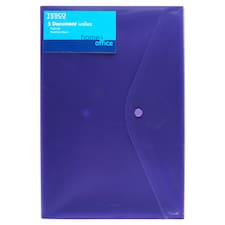Tesco Popper Document Wallet 5 Pack