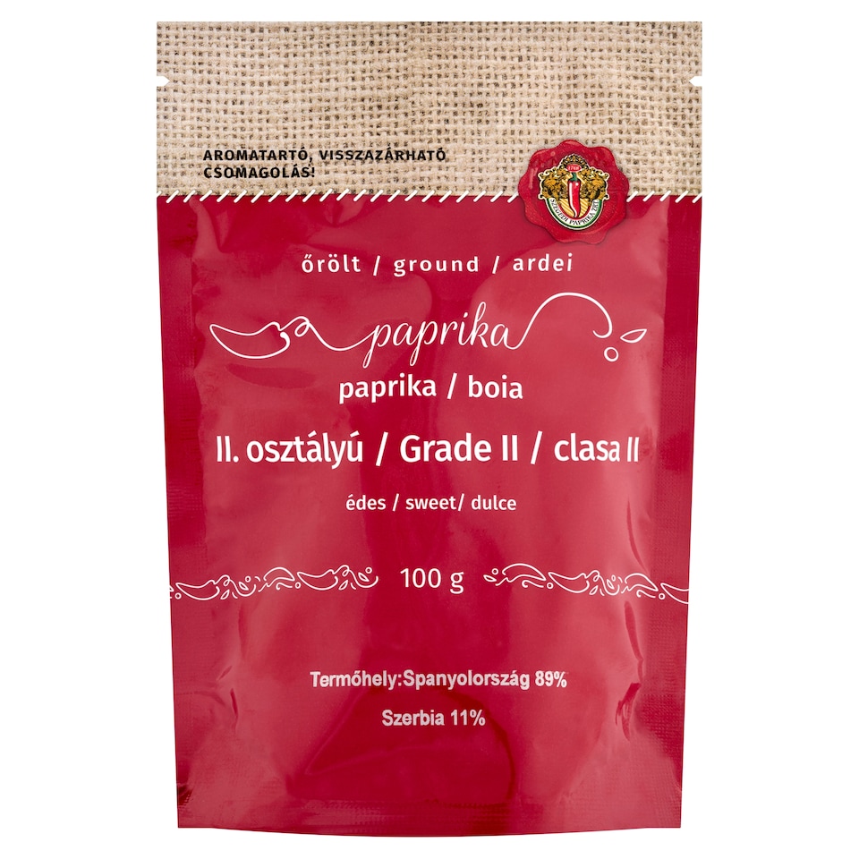 Szegedi Paprika II. osztályú édes őrölt paprika 100 g  1. kép