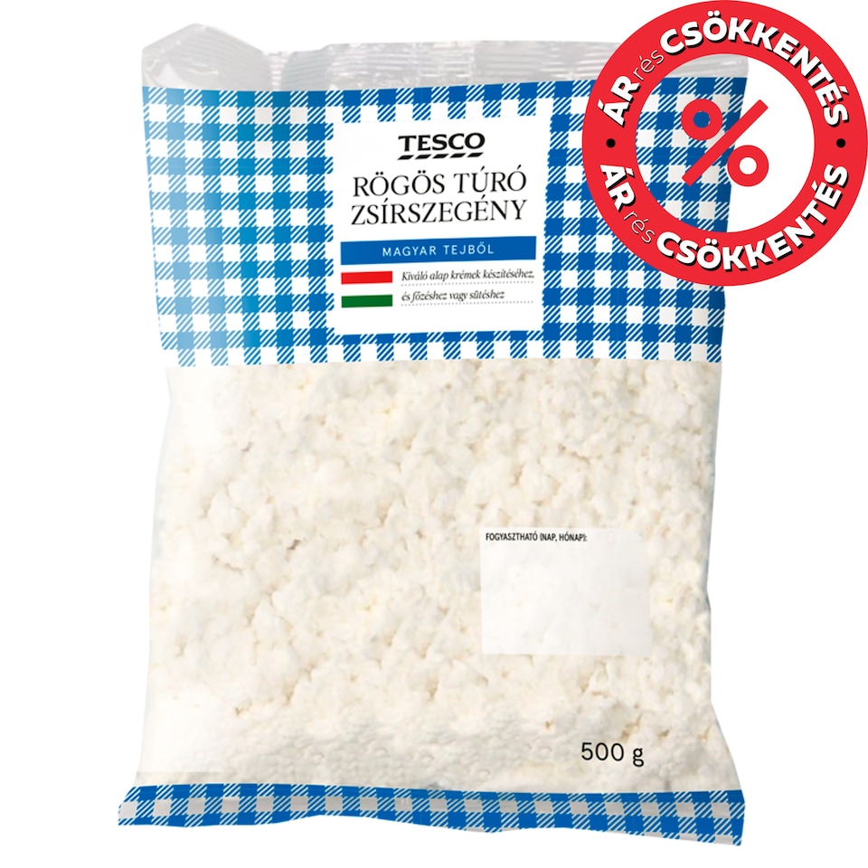 Tesco zsírszegény rögös túró 500 g