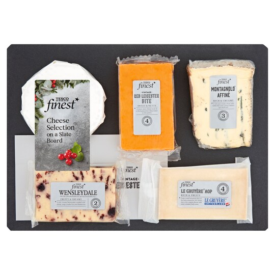 Tesco Finest Cheese Selection Slate Board 540G Tesco Groceries
