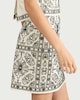image 3 of The F&F Edit Pure Cotton Embroidered Mini Skirt in Cream