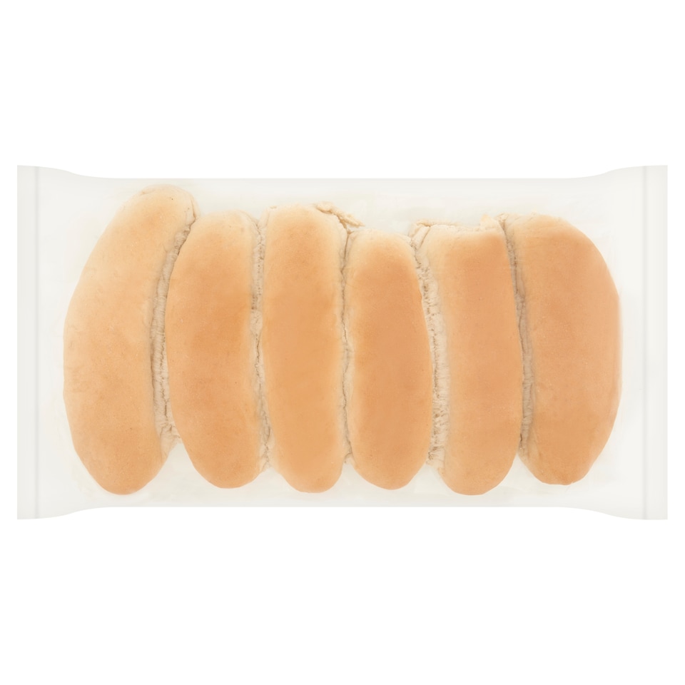 image 1 of Tesco Large White Hot Dog Rolls 6 Pack