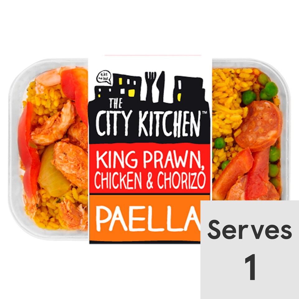 The City Kitchen King Prawn Chicken And Chorizo Paella400g