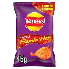Walkers Extra Flamin Hot Grab Bag Crisps 45g