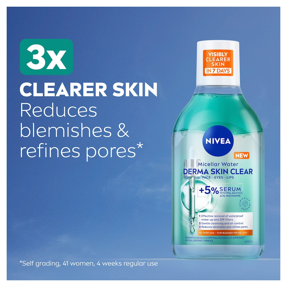 image 1 of NIVEA Derma Skin Clear Serum-Infused Micellar Water 400ml