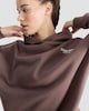 image 1 of F&F Active Cotton Rich Slogan Hoodie in Brown