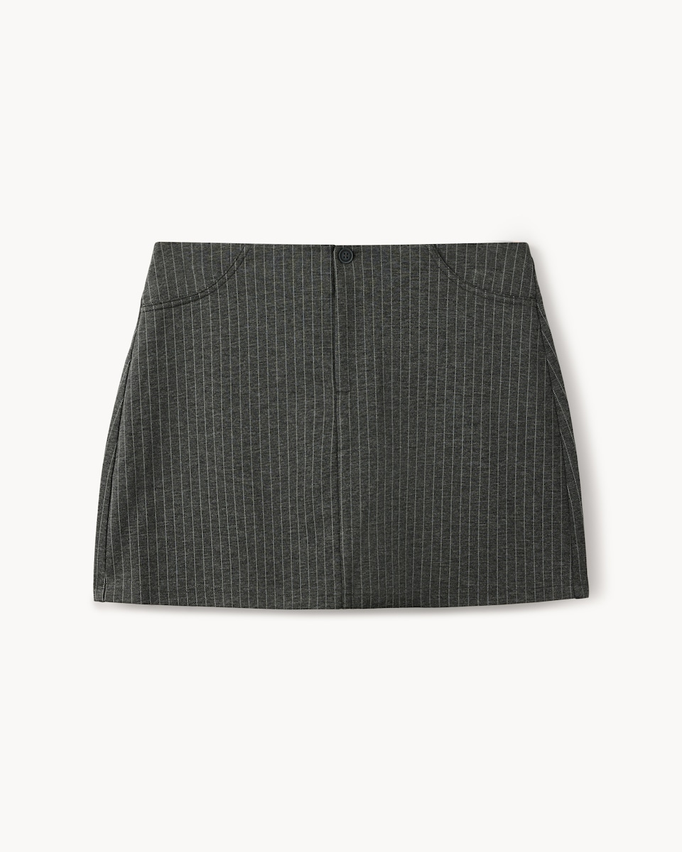OH ME OH MY Pinstripe Mini Skirt in Grey