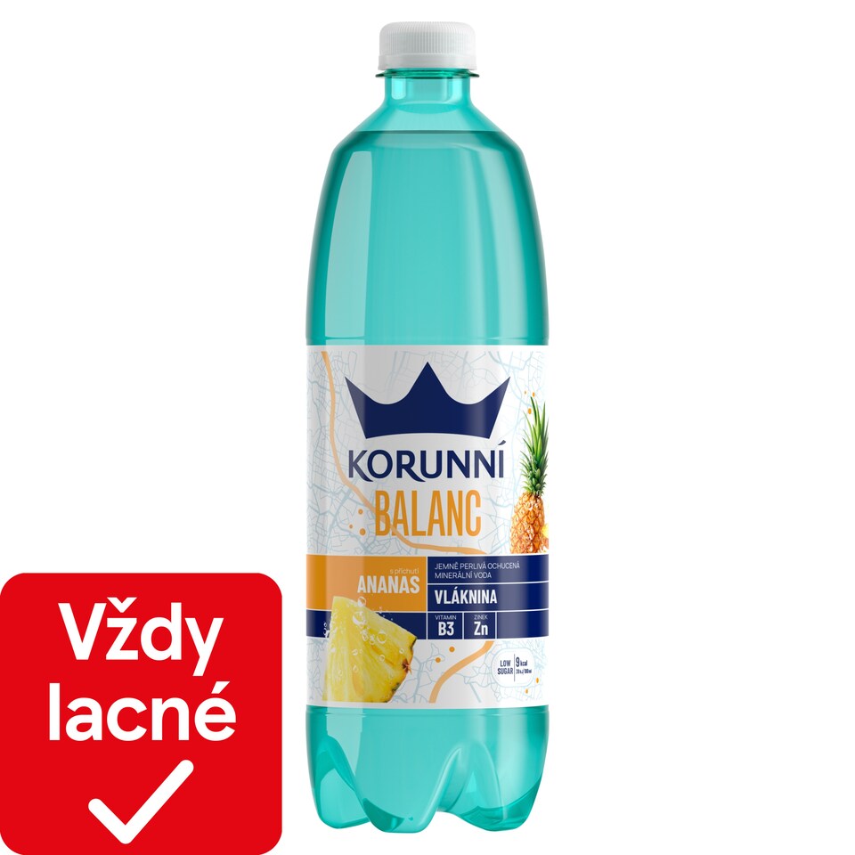 Korunní Balanc nealkoholický nápoj s ananásovou príchuťou 0,75 l